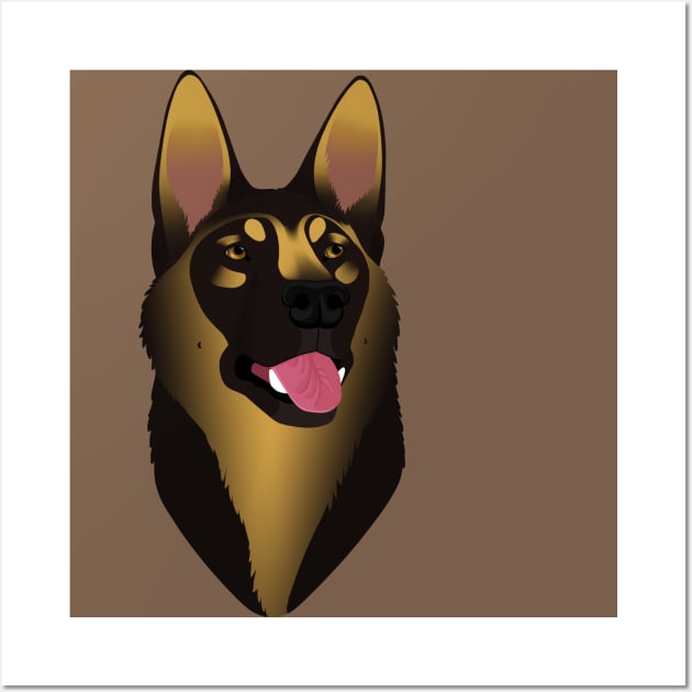 SimpliciTee - Sable German Shepherd Wall Art by Larthan